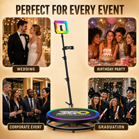 Plateforme rotative automatique 360 pour événements et fêtes : Machine photobooth vidéo 360 pour photos et vidéos en stock européen