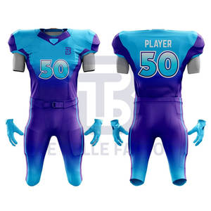 Conjunto de camiseta de fútbol americano de secado rápido de alta calidad para hombre, Top transpirable, uniforme de fútbol para adultos bordado recién llegado - Product Image 1