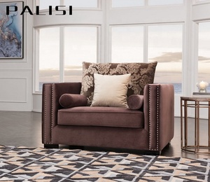 Moderno Vintage di lusso in velluto 3 posti mobili postmoderni divano componibile 123 gruppo in tessuto per soggiorno - Product Image 5