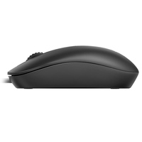 Rapoo N200 Mouse Optik USB Berkabel Nyaman Desain 3D LED Original 1600 DPI 3-Tombol Ergonomis untuk Penggunaan Kantor