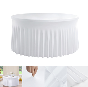 Tất cả các mùa phổ quát lớn đàn hồi tablecover Châu Âu phong cách Mỹ dày một mảnh chống bụi Polyester Khăn trải bàn - Product Image 4
