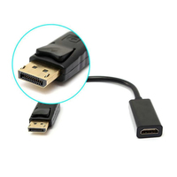 Adaptateur convertisseur DisplayPort vers HDMI 1080P prenant en charge le DP vers HDMI mâle vers femelle pour les applications audio et de haut-parleurs