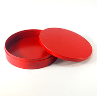 Boîte en fer blanc ronde 190*42mm pour emballage de biscuits, version standard, couleur unie, pour produits de boulangerie, emballage alimentaire, boîte à gâteau mousse