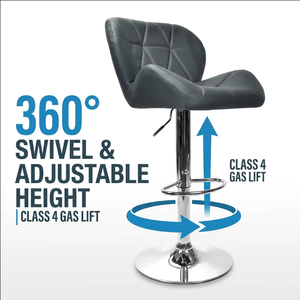 Muebles <span class=keywords><strong>de</strong></span> Comedor, Taburetes <span class=keywords><strong>de</strong></span> <span class=keywords><strong>Bar</strong></span> Modernos <span class=keywords><strong>de</strong></span> Estilo Nórdico, Base <span class=keywords><strong>de</strong></span> Metal para Uso Comercial en Cocina, con Reposapiés, <span class=keywords><strong>Sillas</strong></span> <span class=keywords><strong>de</strong></span> <span class=keywords><strong>Bar</strong></span> Giratorias <span class=keywords><strong>de</strong></span> Cuero PU - Product Image 1
