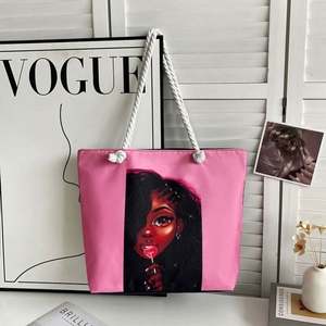 Wholesale Small MOQ Nature Large Size Eco-friendly Reusable Custom logo Print Thickness Tote Bag Canvas Cotton Shopping Bag - Product Image 1