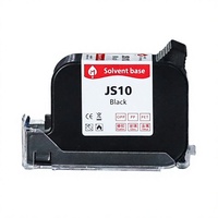 Cartucho de Tinta Roja de Secado Rápido JS10 para Impresora de Fechas TIJ2.5, Cabezal de Impresión Ricoh, Capacidad de 42 ml, Material Flexográfico, Papel para Pancartas