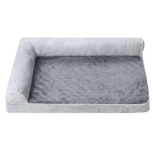 Venta al por mayor de lujo grande desmontable acogedor sofá estilo gran oferta suave de lujo de espuma viscoelástica lavable funda de cojín ortopédico cama de perro mascota - Product Image 4