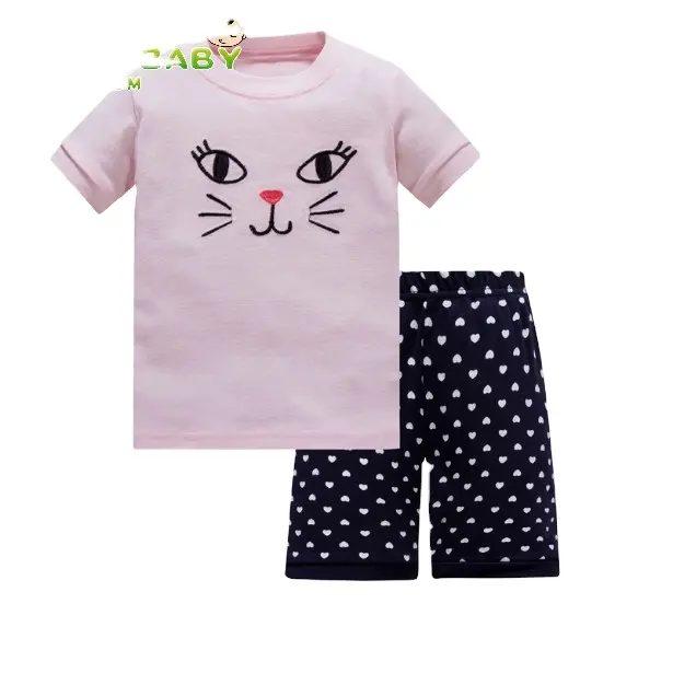 Long Sleeve Children's Pajamas Set Cotton Lovely Kids Clothes Printed 103