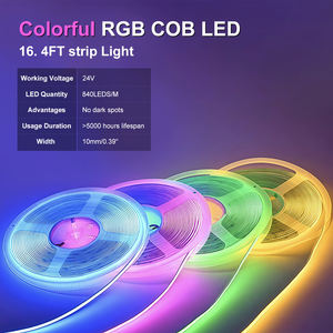 <span class=keywords><strong>Bande</strong></span> lumineuse <span class=keywords><strong>LED</strong></span> COB RGB haute densité ESANN 24V WIFI 840 <span class=keywords><strong>LED</strong></span> RGBCW RGB RGBW COB <span class=keywords><strong>LED</strong></span> - Product Image 3