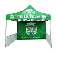 Tenda Pameran Dagang 3x3-300D Berbahan Polyester dengan Rangka Aluminium, Printer Digital Portabel MUTOH, Tinta Sublimasi Pewarna CMYK Full Color