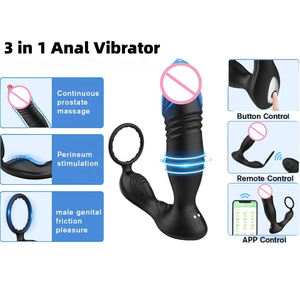Многофункциональный телескопический анальный стимулятор с дистанционным управлением через приложение, вибрирующий анальный дилдо-стимулятор, носимая секс-игрушка для мужчин - Product Image 3