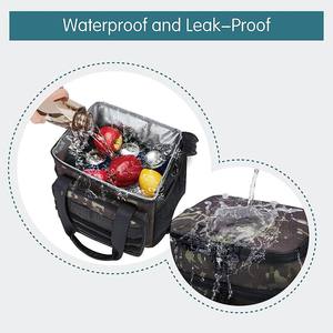 Sac isotherme réutilisable personnalisé en Oxford noir, sac isotherme pour épicerie, sac isotherme tactique pour le déjeuner, pour les aliments - Product Image 3