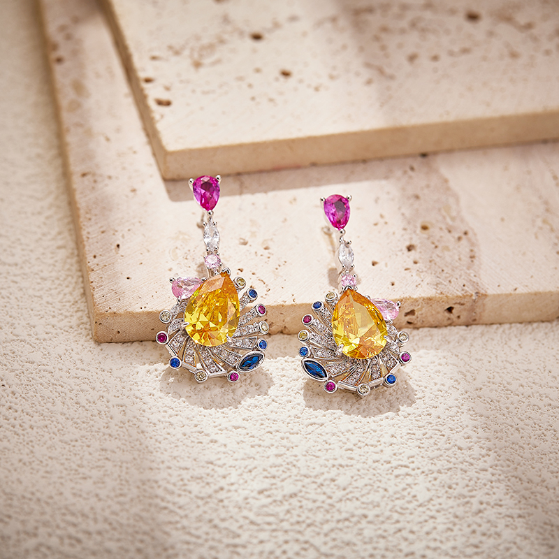 Elegant Women s Brass Earrings High