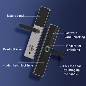 Cerraduras Inteligentes para Puertas con Huella Dactilar y Batería, Cerraduras Biométricas Digitales con Manija para Puerta Principal de Hotel - Product Image 3