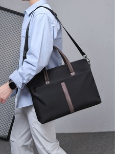 Water Resistant Nylon <b>Laptop</b> Bag Business Tote Crossbody Large Casual Men School Travel Detachable Strap Slim <b>Laptop</b> Bag - Product Image 6