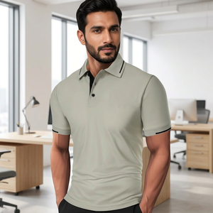 Camisa de Manga Corta con Bolsillo Antiarrugas para Hombre, Estilo Casual, Tejido de Punto, Ligera, Transpirable, Atuendo Casual Perfecto - Product Image 1