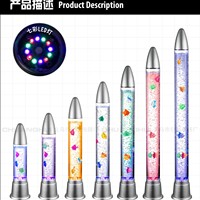 Lampe LED acrylique multicolore en forme de poisson, colonne lumineuse à bulles, barre d'ambiance, décoration paysagère pour salon et chambre, lumière colorée