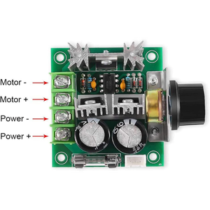 ตัวควบคุมความเร็วมอเตอร์12V-40V DC 10A ตัวควบคุมความเร็วตัวแปร PWM พร้อมสวิตช์ลูกบิดสำหรับ Arduino 12V 24V - Product Image 6