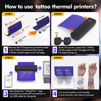Imprimante de transfert de tatouage sans fil Spark, imprimante professionnelle Bluetooth compatible avec Android IOS, portable