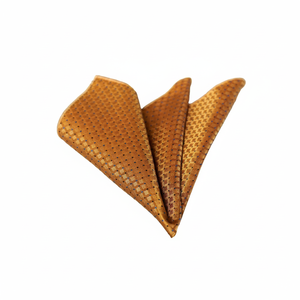 Mouchoir de poche à pois jaune doré à motifs carrés pour hommes adultes - Product Image 2