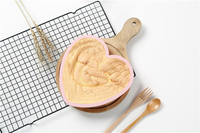 Ensemble d'alimentation pour bébé en silicone de qualité alimentaire, bol à ventouse, assiette pour tout-petit, assiette bébé, babero imperméable, logo personnalisé, dessin animé