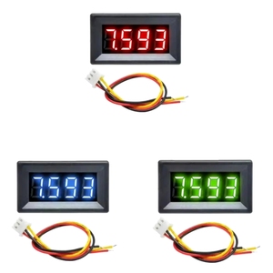 Compteur à affichage LED rouge/bleu/vert, 0.36 pouces, DC 0-100V, voltmètre numérique, Mini testeur de tension, outil d'instrumentation de précision - Product Image 3