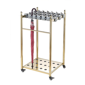 Support de rangement de parapluie manuel en plastique sans couvercle avec serrure pour centre commercial et hall d'entrée - Product Image 2