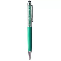 Mode beauté logo personnalisé promotionnel de haute qualité stylo à bille de cristal en métal avec stylet à écran tactile