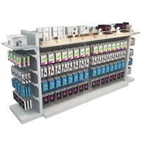 Étagère métallique robuste double face pour supermarché, magasin de détail, présentoir, palette empilable