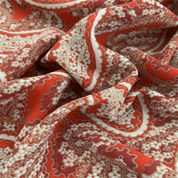 Tissu en polyester 75D imprimé en mousseline de soie, finition douce et chute élégante, vente en gros de matériaux métalliques