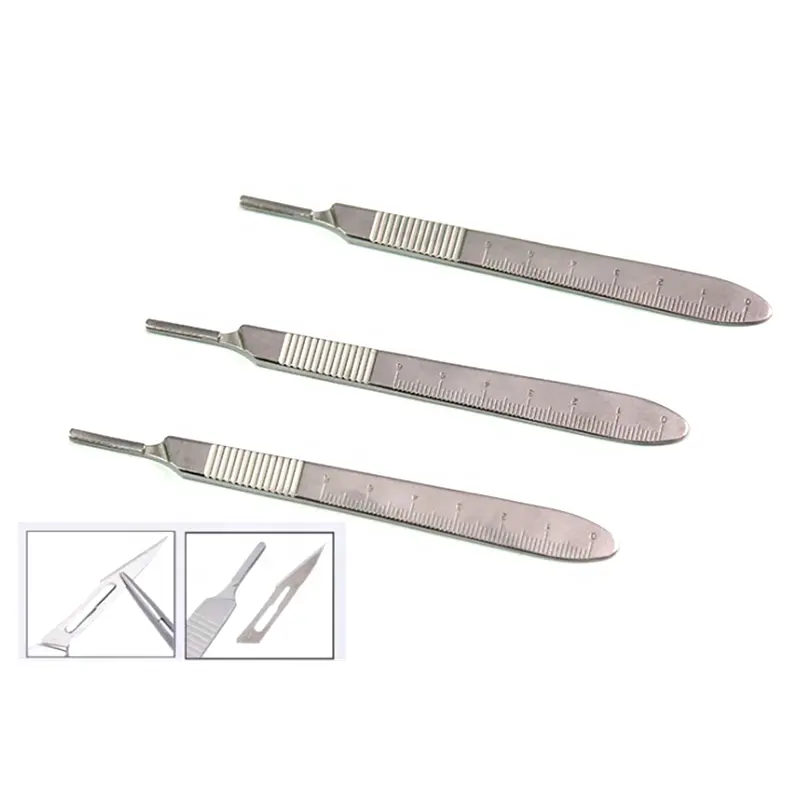 ステンレス鋼外科用ナイフ #3ブレードハンドルメス刃なしの二重まぶた手術用メスハンドル