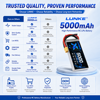 Baterai LiPo 7.4V 5000mAh 50C High Discharge, Sel Daya Lithium Isi Ulang untuk Drone FPV, Mobil RC, Pesawat, Model Hobi 102535