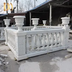 Ideal Arts Fabrik dekorative weiße Marmorsäulen Stein marmor Balkon Balustrade Handläufe