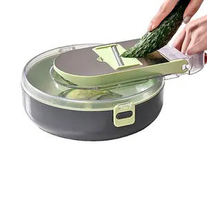 热销9合1多功能刨丝器水果洋葱切割器圆形手动沙拉切片机蔬菜切碎机切片机