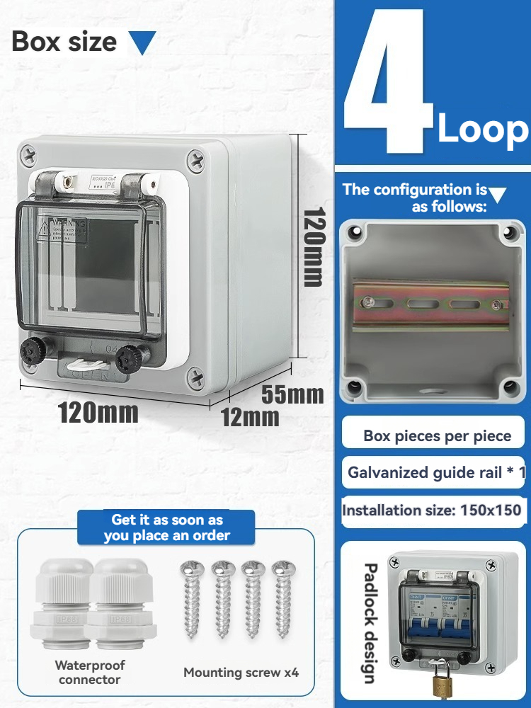 Caja de 4 circuitos
