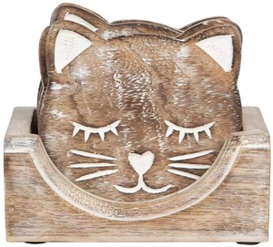 Ensemble de sous-verres en bois naturel, best-sellers, pour la maison, le café, l'hôtel et les restaurants, disponibles à la vente - Product Image 6