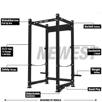 Cage de musculation multifonctionnelle Smith Machine pour squats, usage domestique et commercial, entraînement de musculation