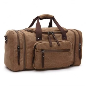 Free Sample Unisex Canvas <b>Holdall</b>,Travel Carry on Duffles <b>Bags</b> Overnight Weekend Weekender <b>Bag</b> for <b>Men</b> and Women - Product Image 1
