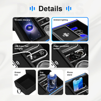 Organizador de almacenamiento para consola central con portavasos para JF5 JF6 2020-2023, accesorios interiores para coche