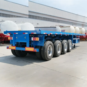 Semirremolque de Plataforma Plana de 3 y 4 Ejes, 40T/60T, Material de Acero, Remolque de Plataforma Plana - Product Image 4