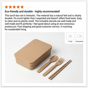 Lonchera Ecológica Biodegradable Apta para Microondas, Libre de BPA, para el Regreso a Clases, Hecha de Cáscara de Arroz, Educativa - Product Image 3