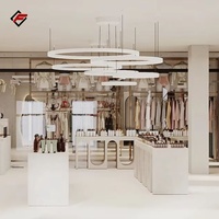 Kabinet etalase Salon kecantikan bahan akrilik besi mewah dengan lampu LED untuk tampilan perhiasan Mall belanja toko ritel
