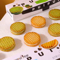 Prix d'usine Matcha Chocolat Saveur Sandwich Biscuits 85g * 36 Collations Décontractées Sucrées et Croustillantes dans un Emballage en Boîte