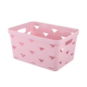 OEM Customized Colors Organizer Bins Portable Plastic Office Household Plastic Storage Basket
