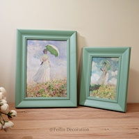 Peintures de paysages européens, fleurs, art mural vintage, cadre en bois, toile, décoration intérieure, décoration murale, mariage, luxe