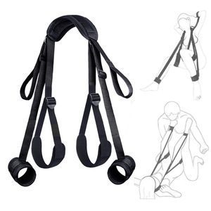 Volwassen Sex Bondage Bdsm Kit Bedbeperkingen Set Met Handboeien Nek Tot Dij Enkel Verstelbare Beenbandjes Handboeien Voor Sm Koppels - Product Image 2