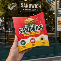 Emballages personnalisés pour restaurants halal, boîte à wraps arabes, boîte à kebab, boîte à wraps grillés Tarna, boîtes à emporter en papier