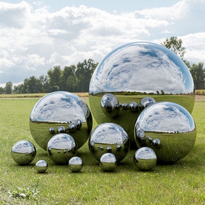 Bolas Reflectantes de Acero Inoxidable Pulido con Espejo, Adornos de Jardín, Bolas de Metal Huecas, 15cm, 20cm, 25cm y 30cm - Product Image 2