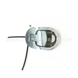 Poignée de meuble avec cordon de tirage, interrupteur rond en alliage d'aluminium chromé brillant, design moderne pour armoire - Product Image 4
