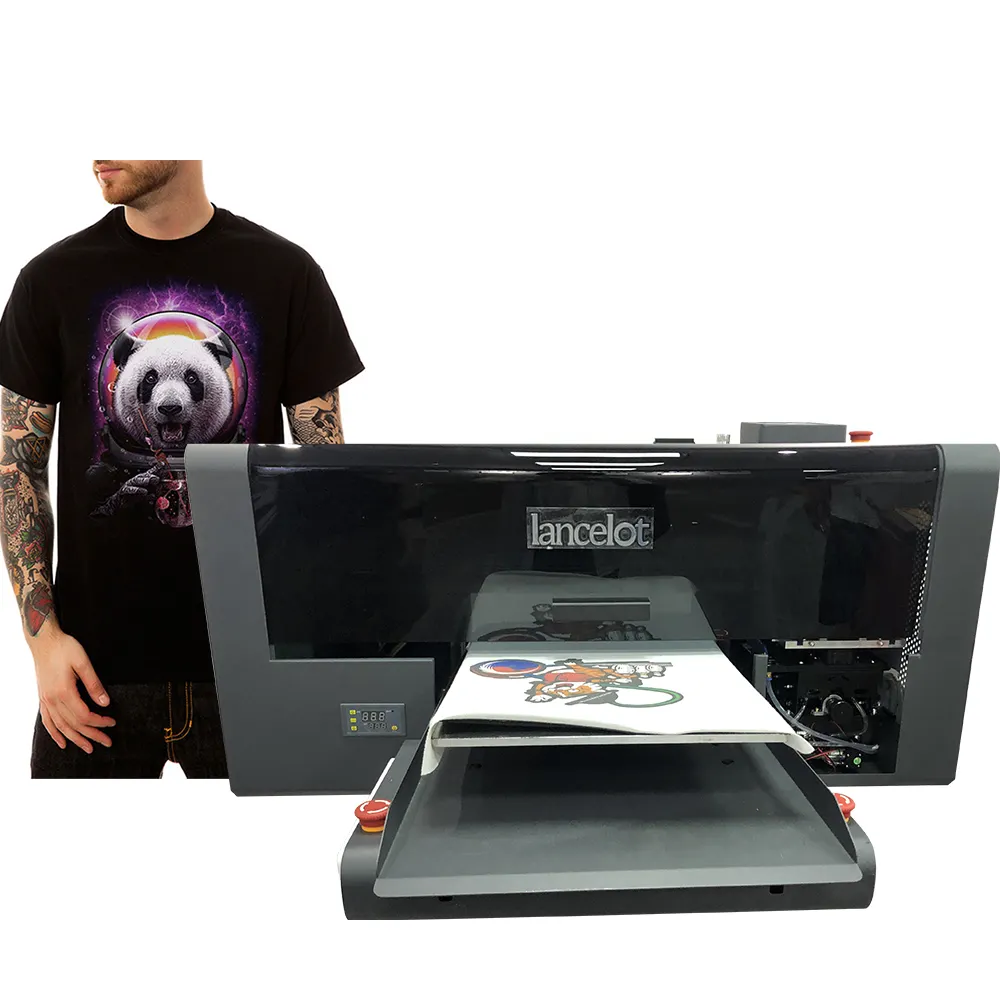 Kualitas Baik Flatbed Printer A3 DTG Mesin Cetak Kaus Printer untuk Gelap/Terang T-shirt Pakaian Bayi Mesin Cetak A3